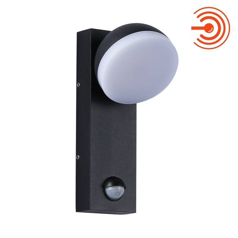 Lauko LED sieninis šviestuvas su PIR jutikliu „ATLAS“ 10 W, IP54