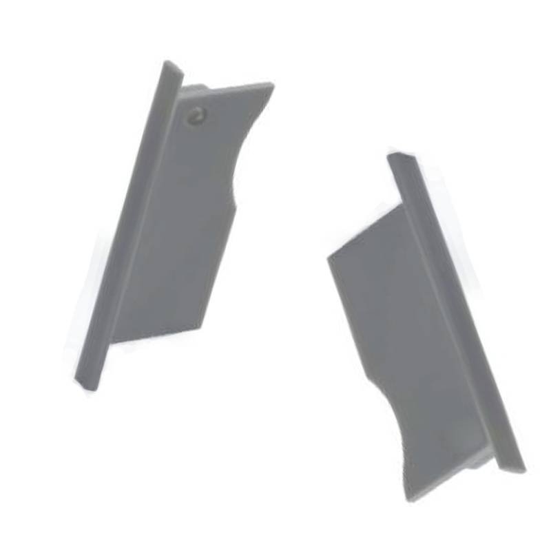 Šoninis dangtelis aliuminio profilio sieninio apšvietimo įrenginiui 26x78 mm (1 vnt.)