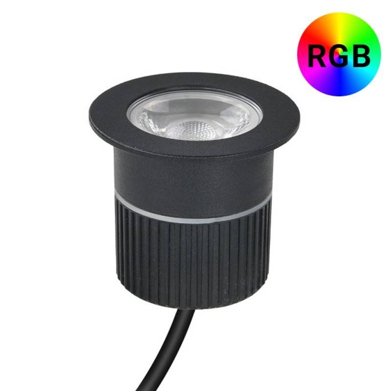 RGB įleidžiamas lauko žemės prožektorius