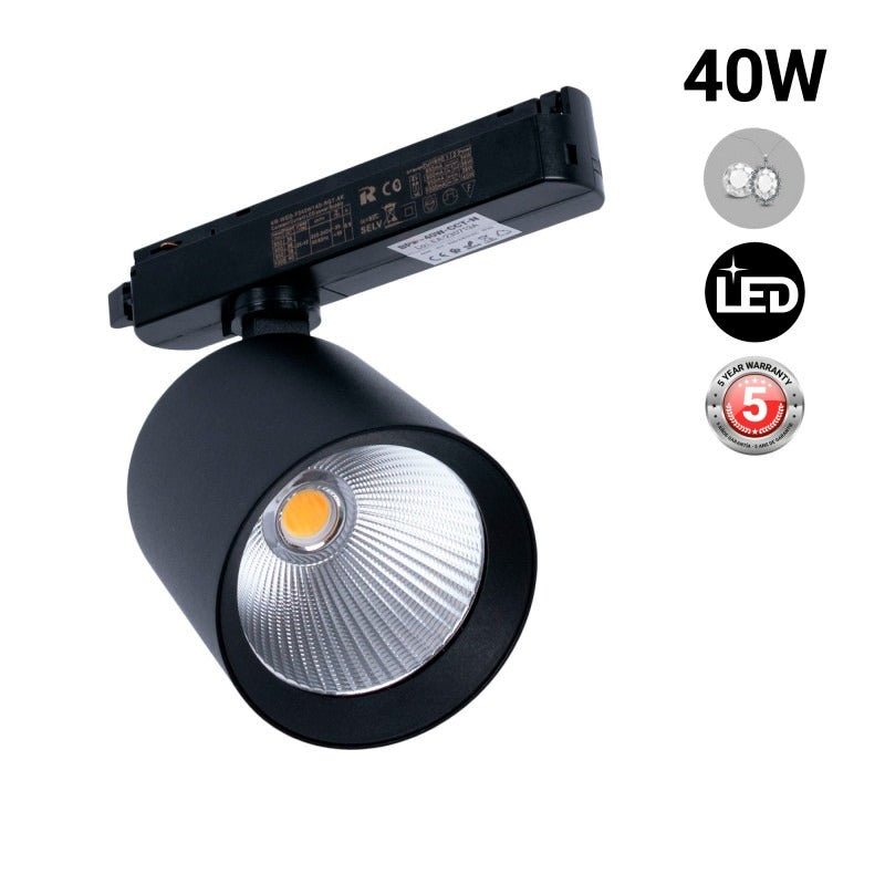 Vienfazis LED bėginis prožektorius – 40 W – Juvelyrika