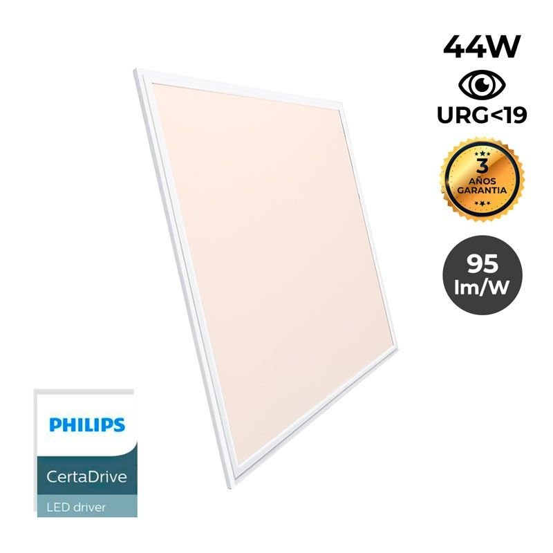 4 plonų LED panelių paketas 60X60 cm - Driver Philips - 44W - UGR19 - IP40