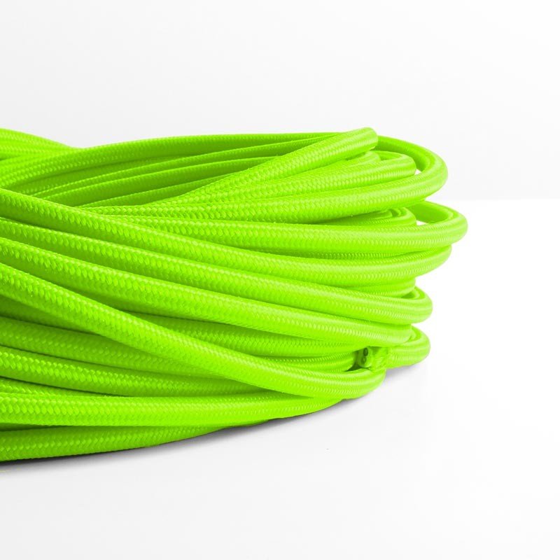 „Citrus Green“ medvilnės danga padengtas apvalus elektros kabelis
