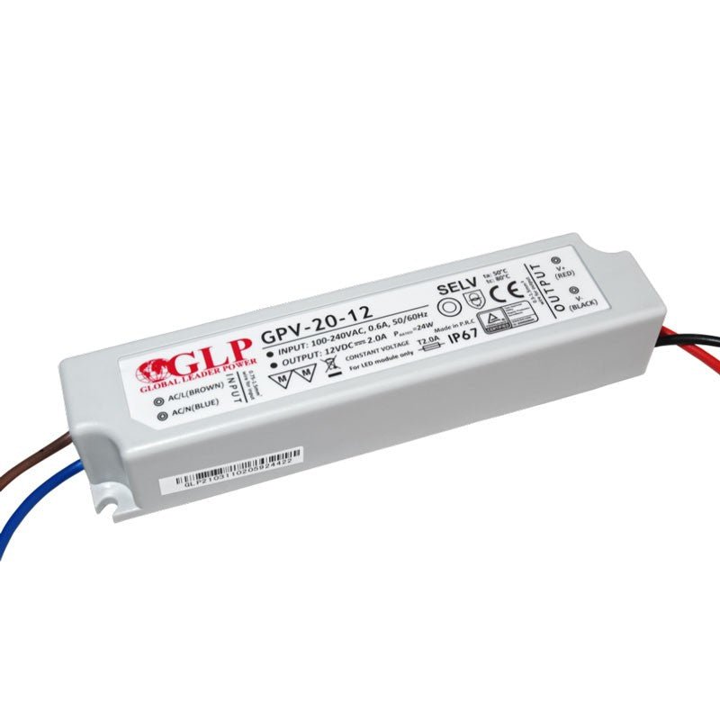 Sandarus maitinimo šaltinis 20W 12V IP67- GLP