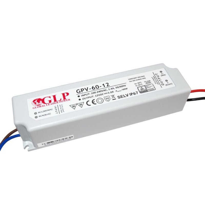 Sandarus maitinimo šaltinis 60W 12V IP67- GLP