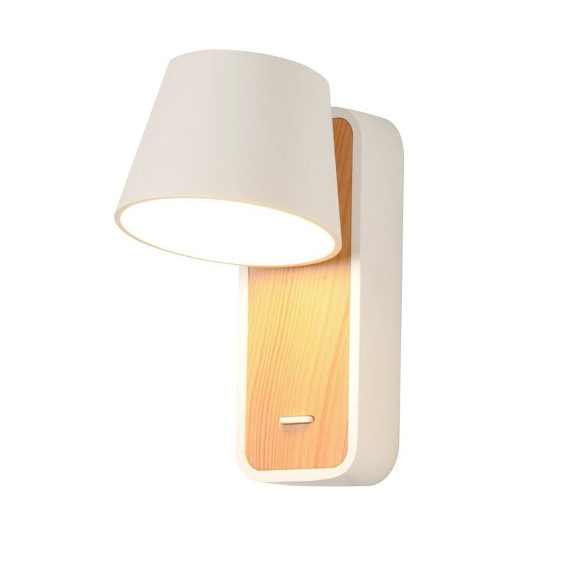 „KOPPEN“ 6 W, 2700 K, pasukamas medinis LED miegamojo sieninis šviestuvas „KOPPEN“ 6 W, 2700 K
