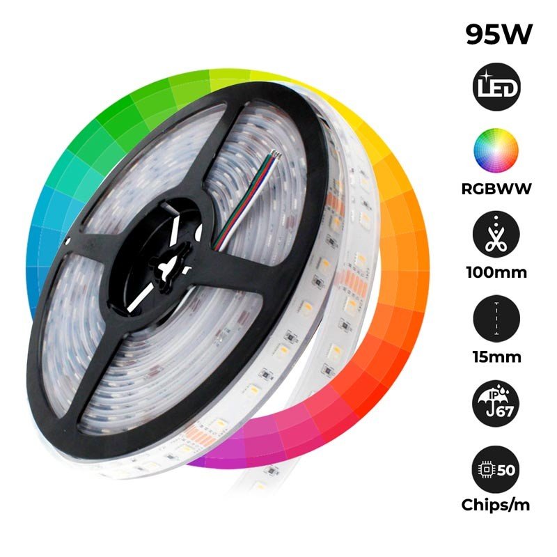 RGBWW vandeniui atspari LED juosta