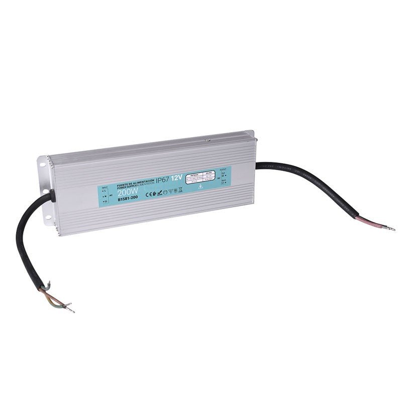Kompaktiškas vandeniui atsparus maitinimo šaltinis 12V 200W IP67