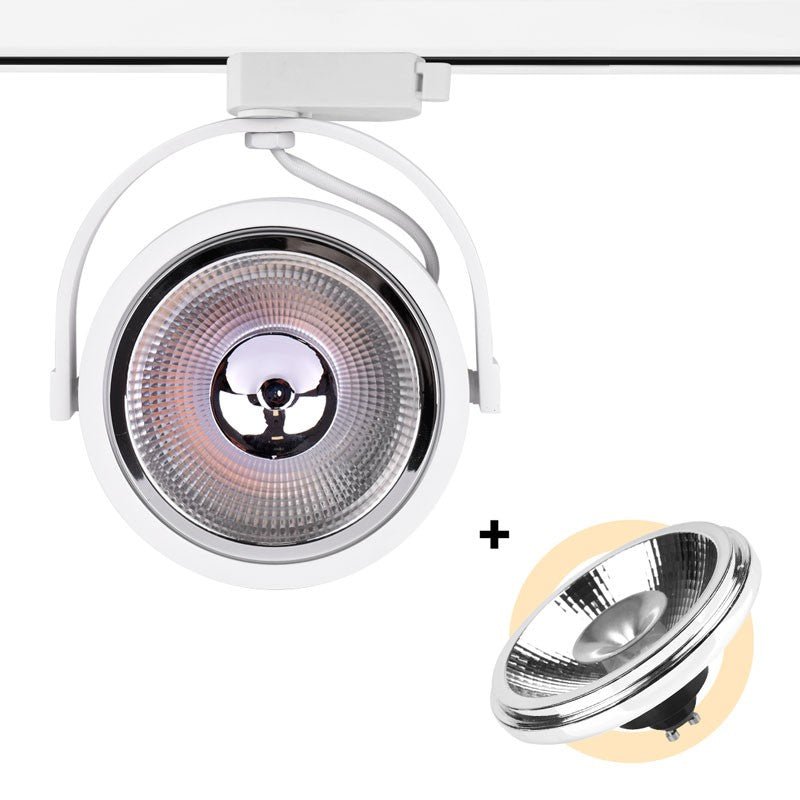 Pack LED Track Spotlight vienfazis + LED lemputė AR111 GU10