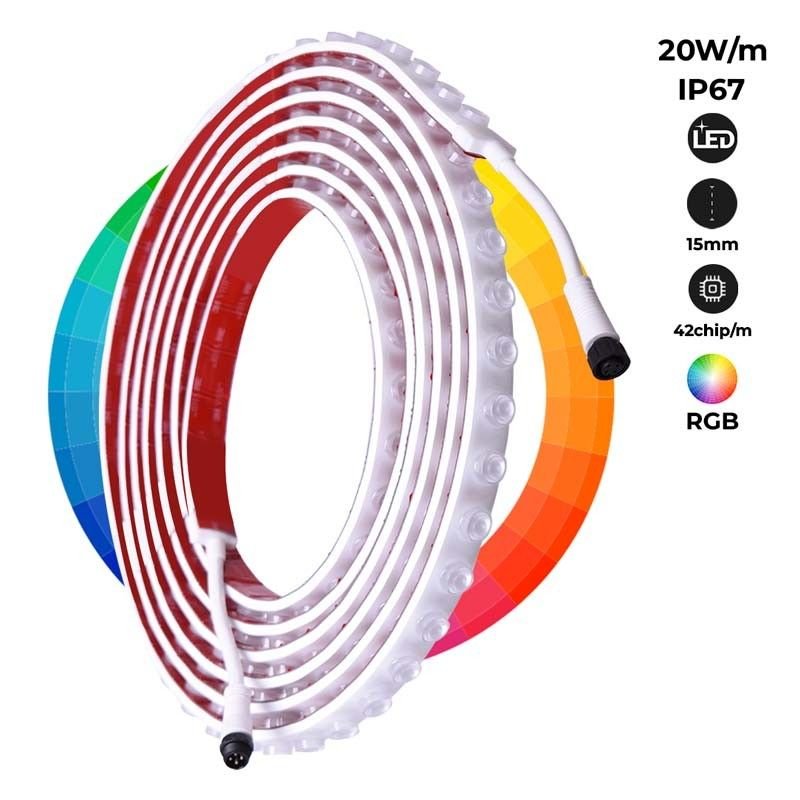 Lankstus RGB LED sienų apšvietimo šviestuvas, 24 V nuolatinės srovės