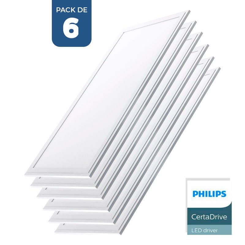 6 plonų LED panelių paketas 120X30 cm