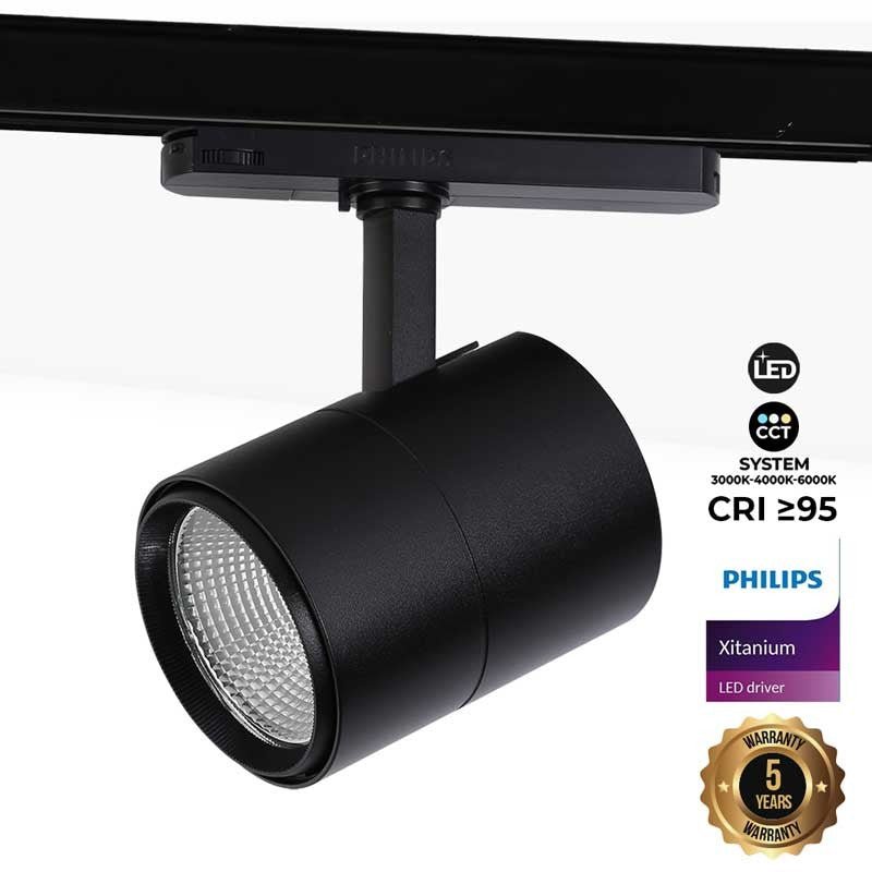 Trifazis LED bėgių prožektorius CCT 42W