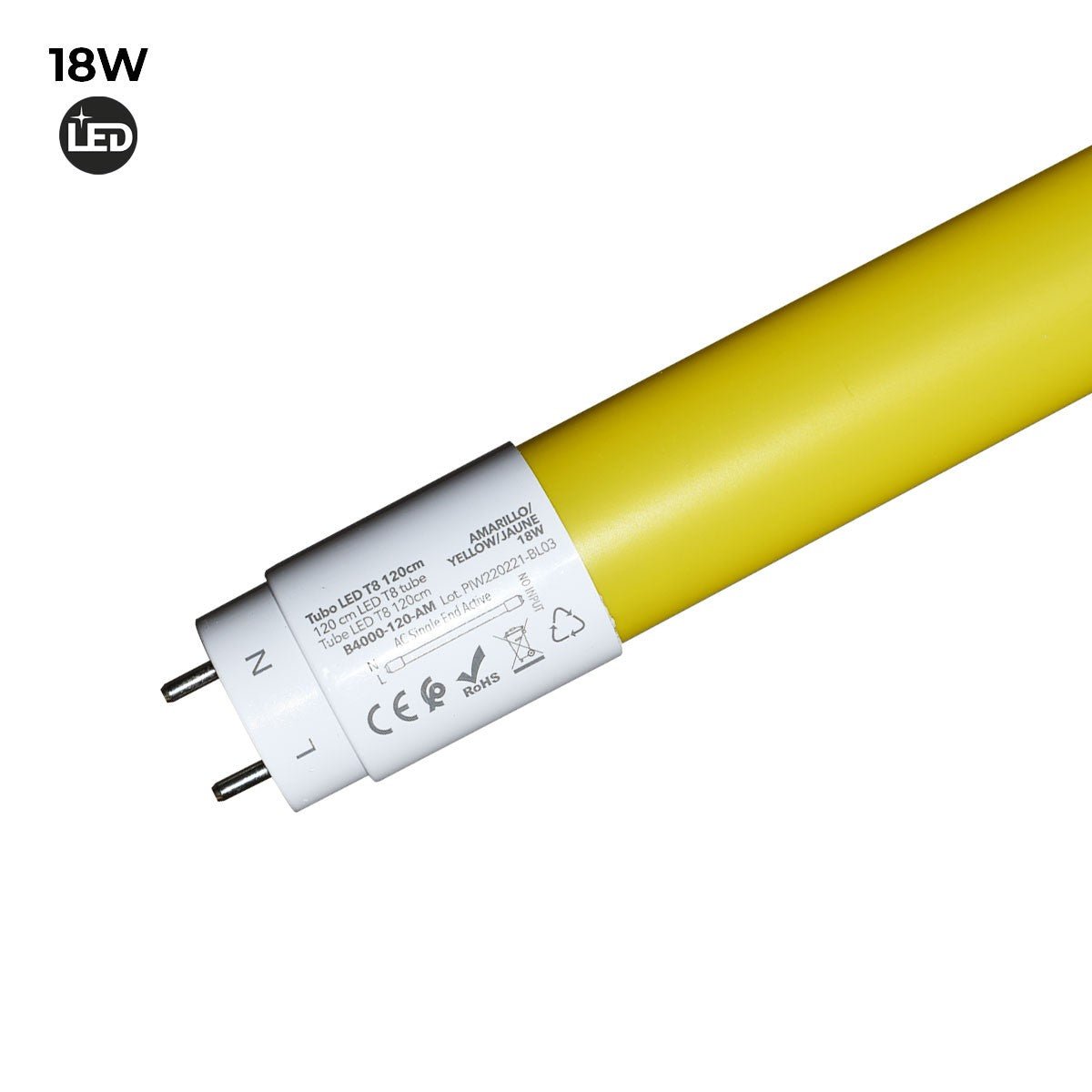Spalvotas LED T8 120 cm vamzdelis