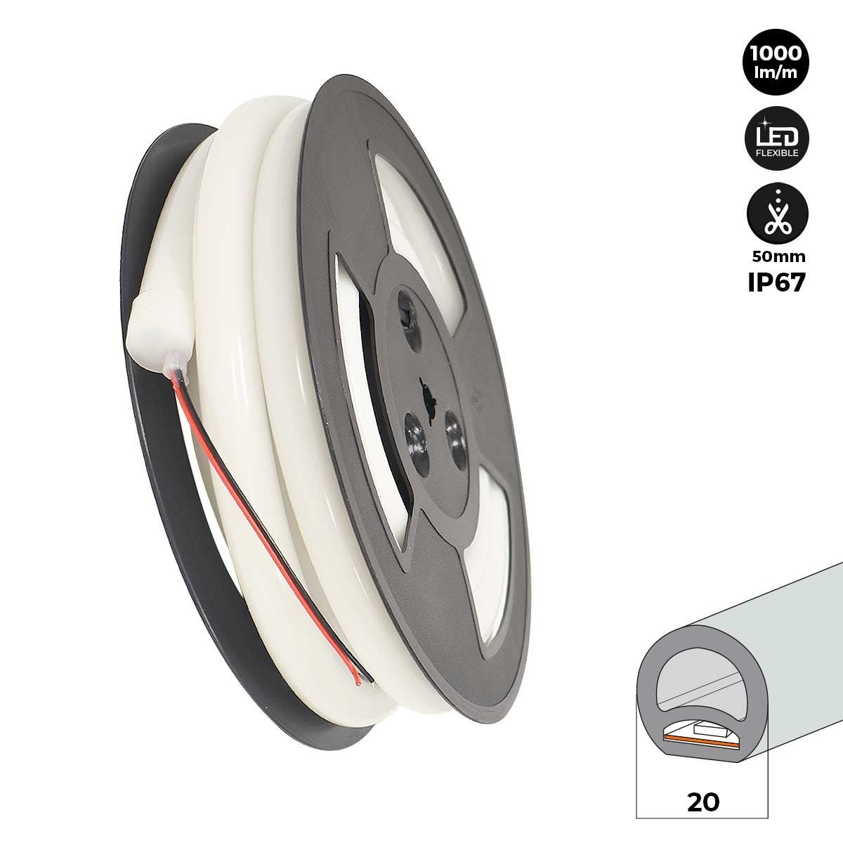 Lankstus LED neoninis 360º apskritimas