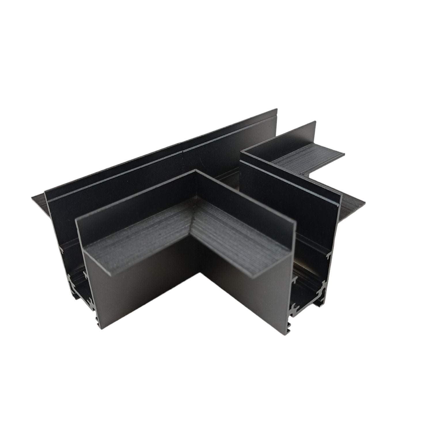 T jungtis, skirta 20 mm įleistinėms magnetinėms bėgelių sistemoms