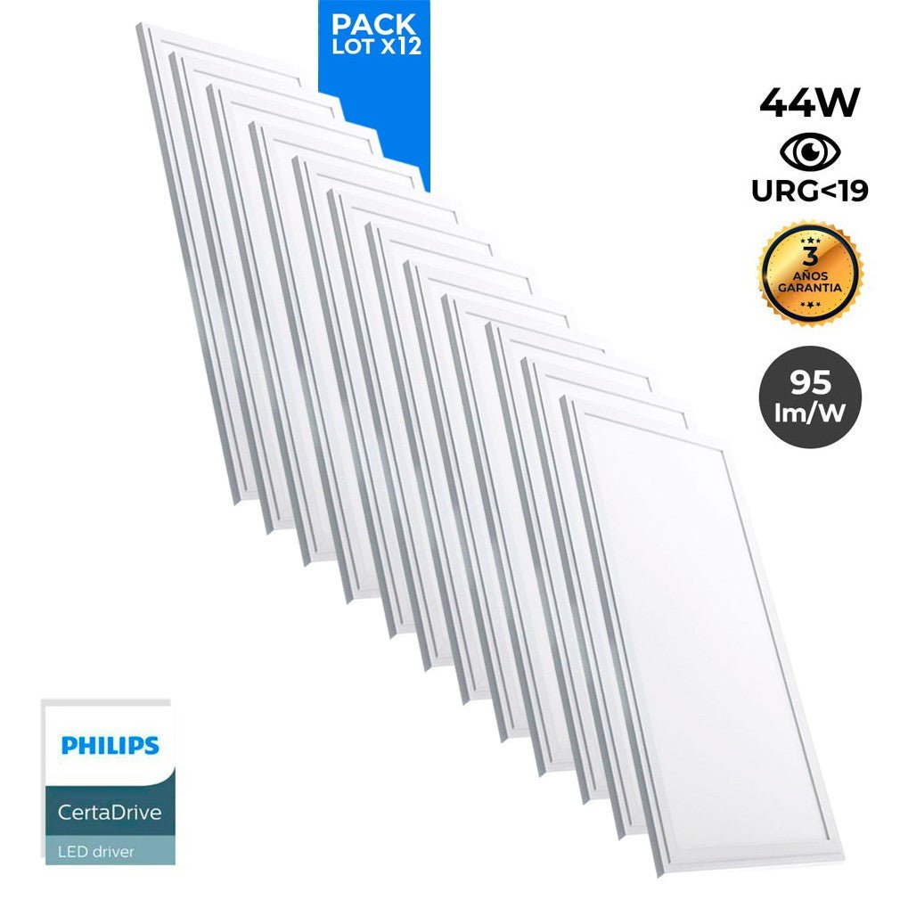 12 plonų LED panelių paketas 120X30 cm