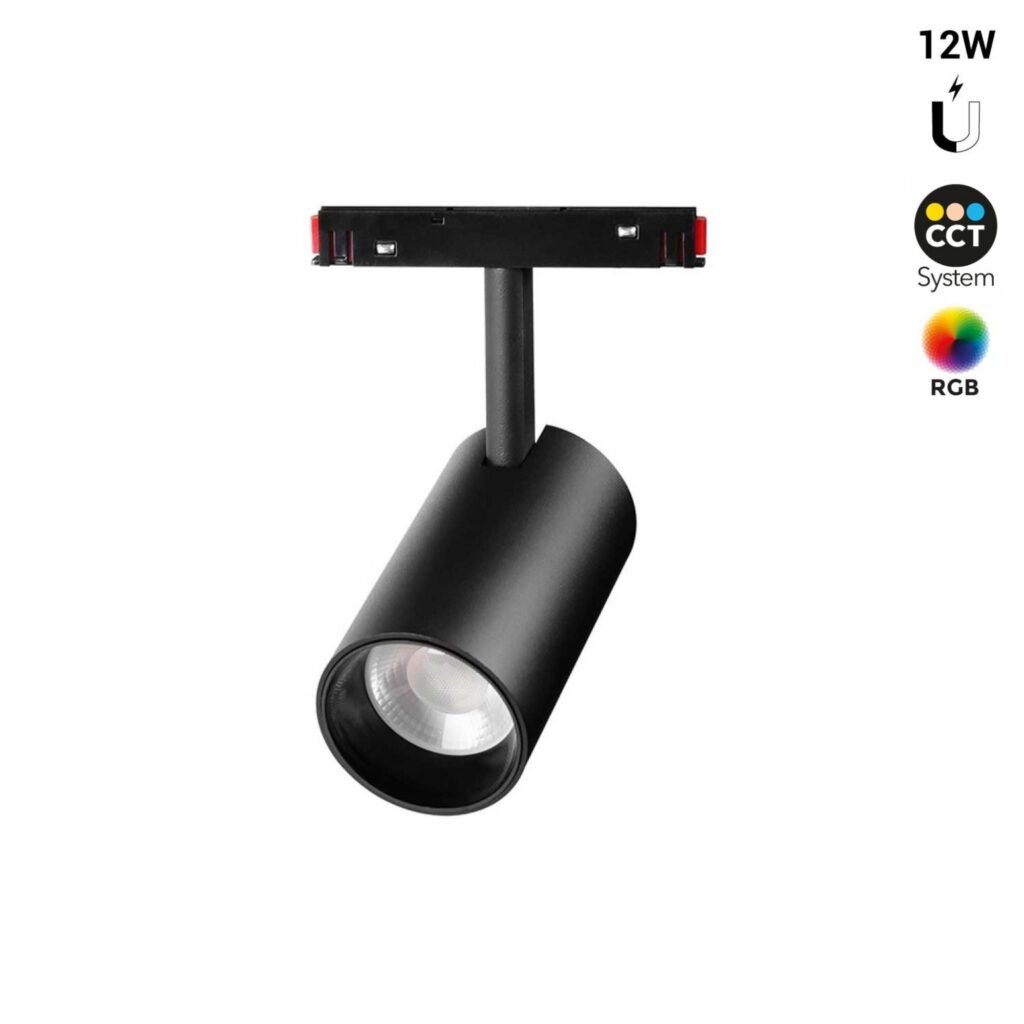 RGB + CCT magnetinio takelio LED prožektorius – 48V – 12W – Mi šviesa