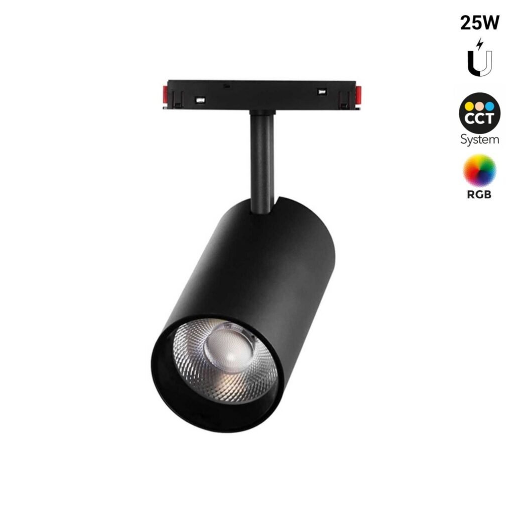 RGB + CCT magnetinio takelio LED prožektorius – 48V – 25W – Mi šviesa