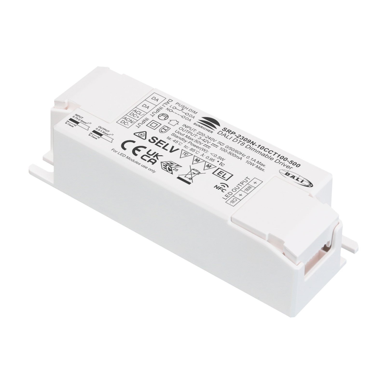 DALI reguliuojamas DT8 CCT tvarkyklė 220-240V