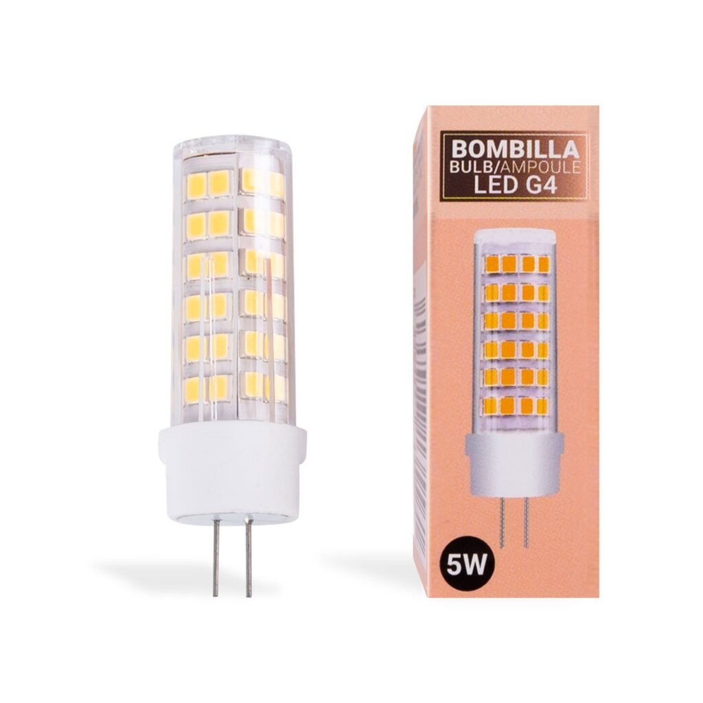 LED G4 dviejų kontaktų cilindrinė lemputė – 12 V kintamosios srovės / nuolatinės srovės – 5 W