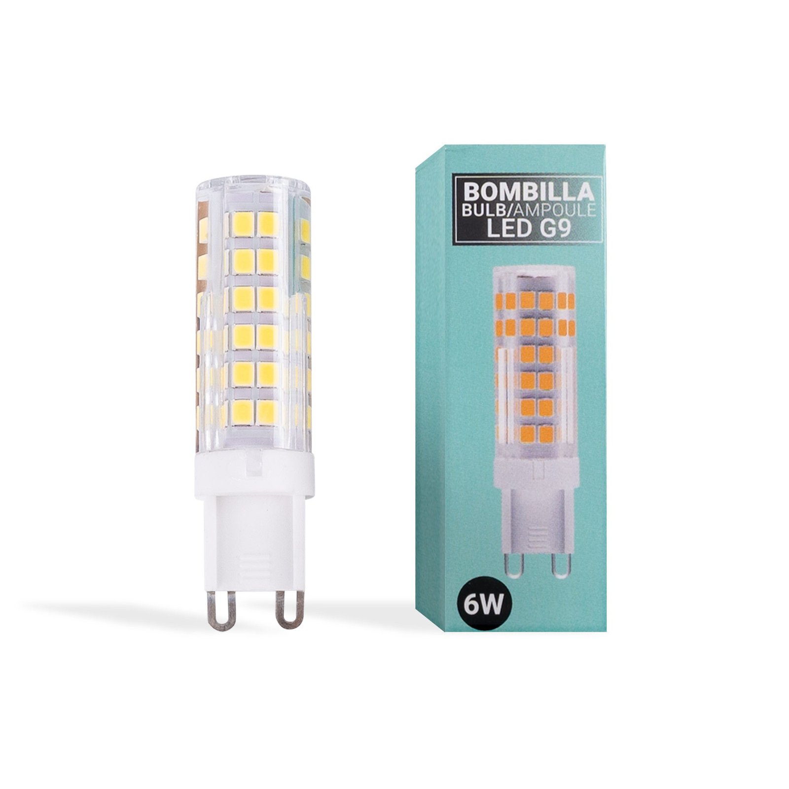 LED G9 cilindrinė lemputė, 220–240 V kintamosios srovės