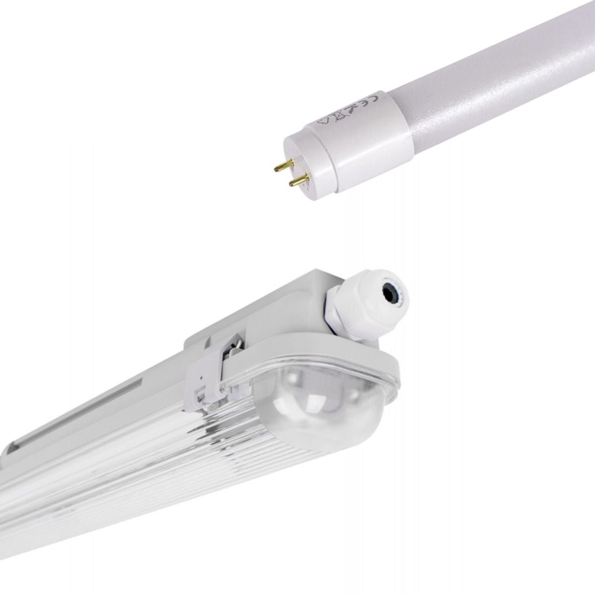 Komplektas 60 cm atspari vandeniui LED lentjuostė + 9W LED T8 vamzdelis