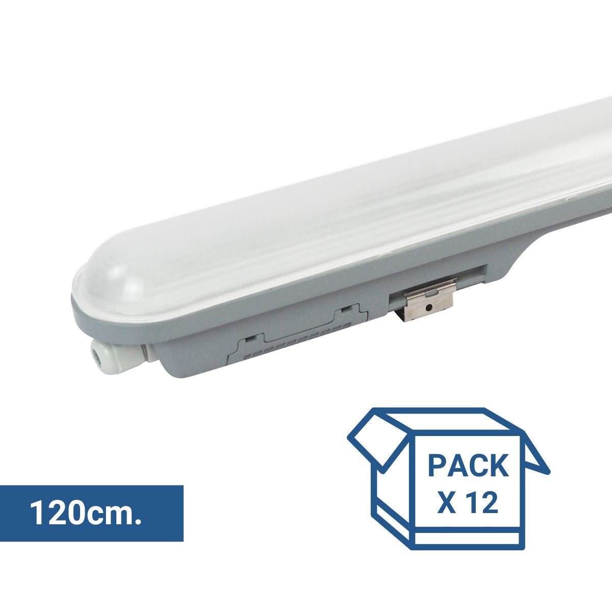 Pack x 12 - Jungiamas LED Tri-proof Batten linijinis tvirtinimas - 36W - 120 cm - IP65