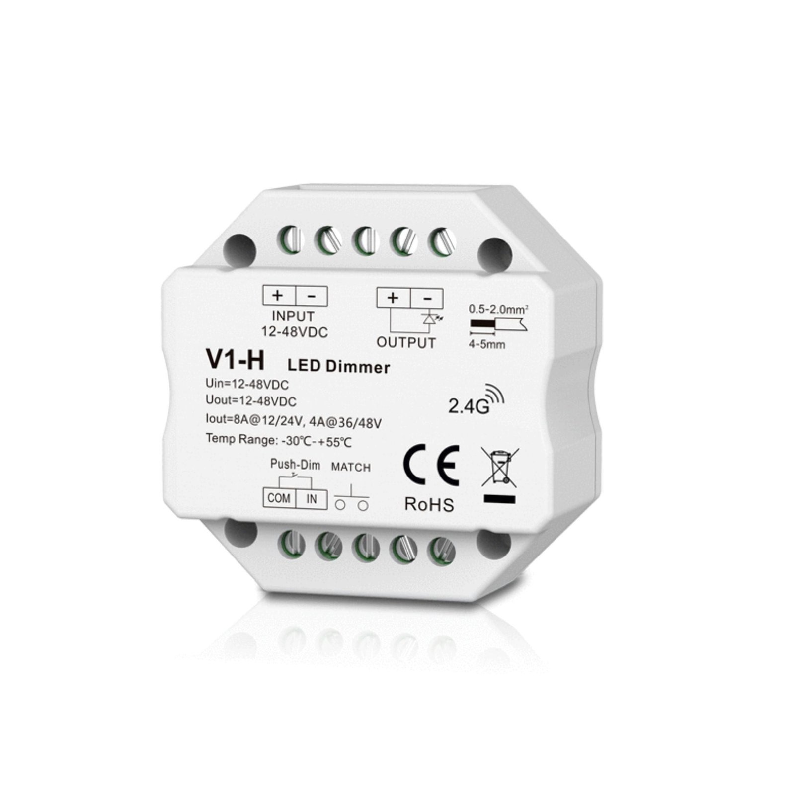 Vienos spalvos valdiklis 12-48V DC