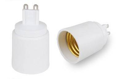 Adapteris su G9 sriegiu, pritaikytas E27 sriegiui