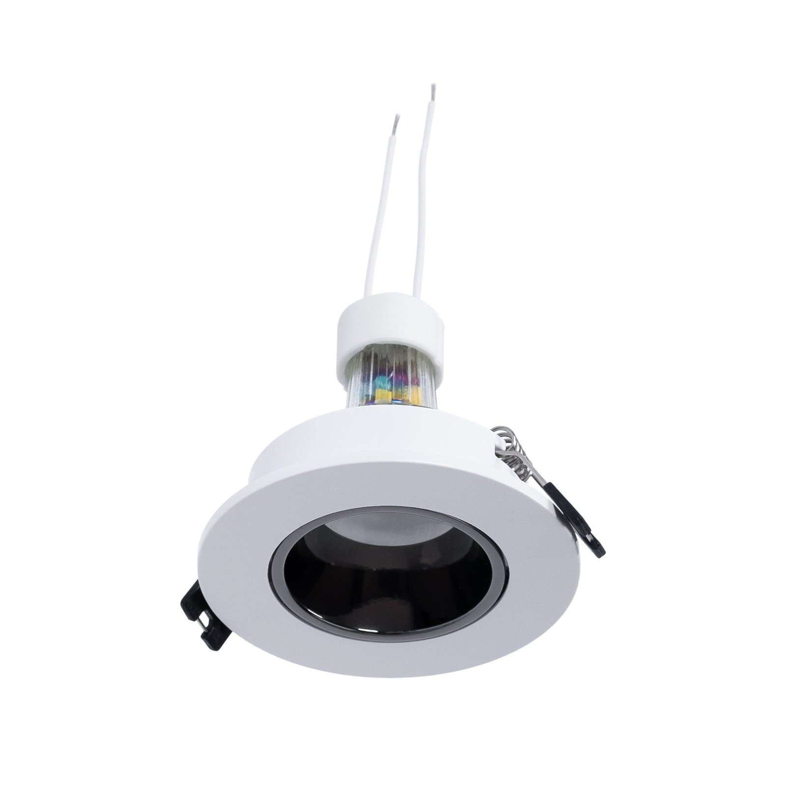 KIT įleidžiamas žiedas Ø90mm + GU10 6W lemputė + Lempos laikiklis