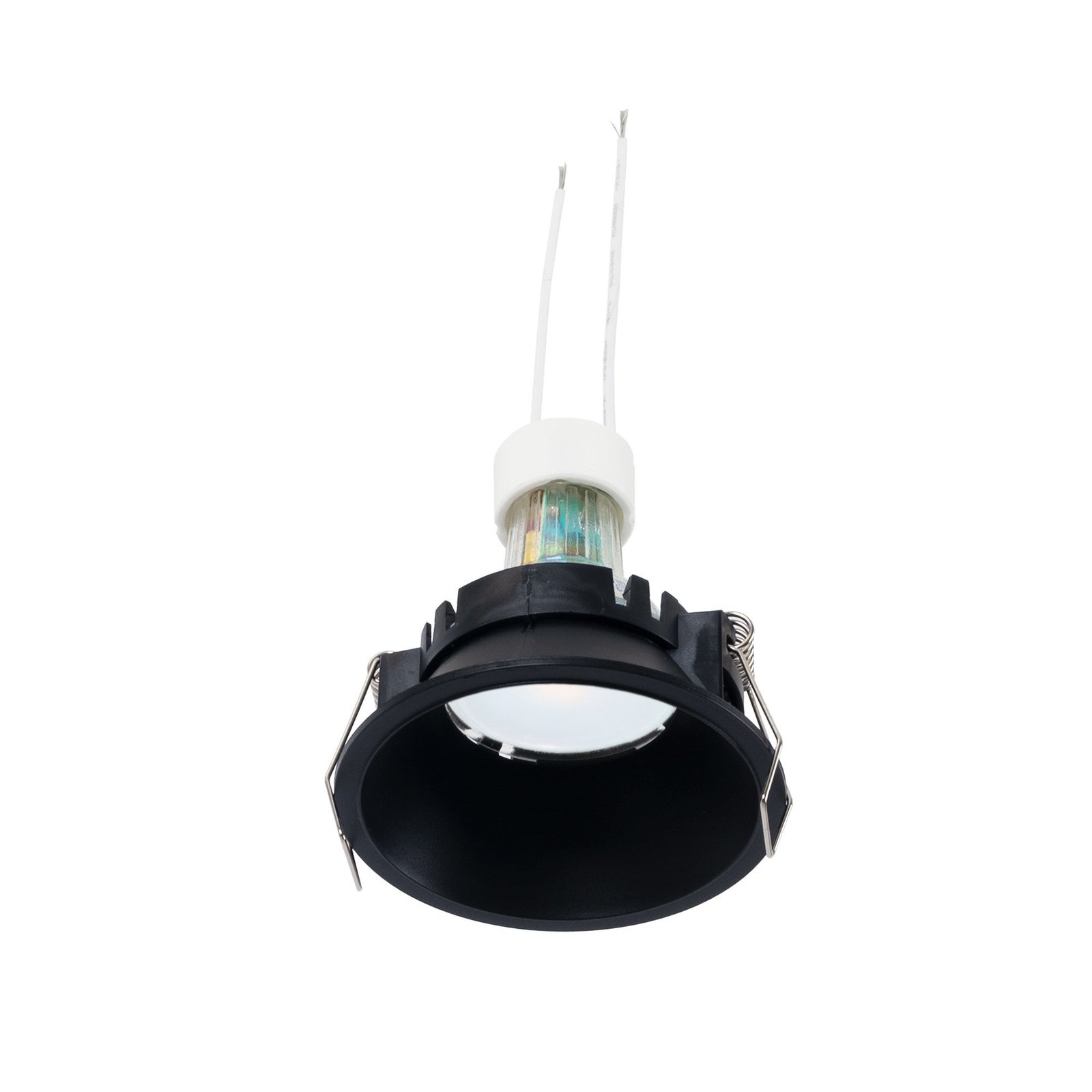 KIT Fiksuotas įgilintas žiedas Ø82mm + GU10 6W lemputė + lempos laikiklis