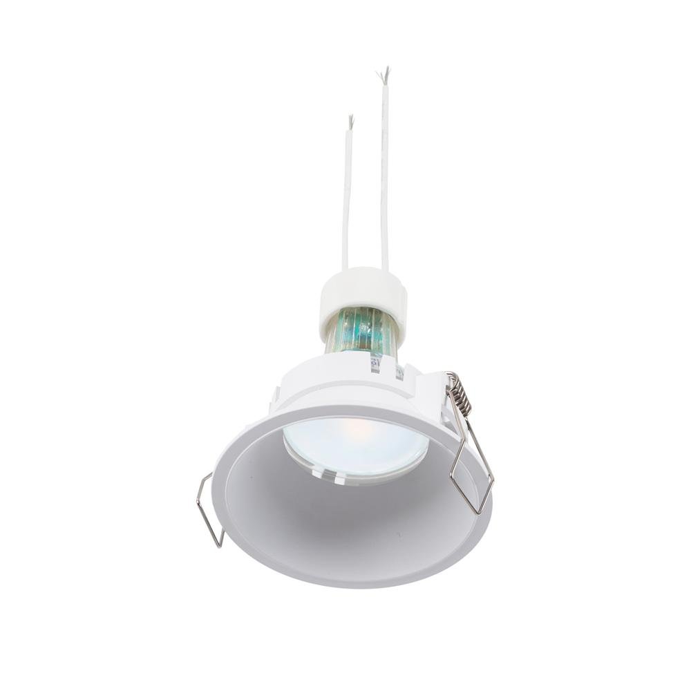 KIT Fiksuotas įgilintas žiedas Ø82mm + GU10 6W lemputė + lempos laikiklis