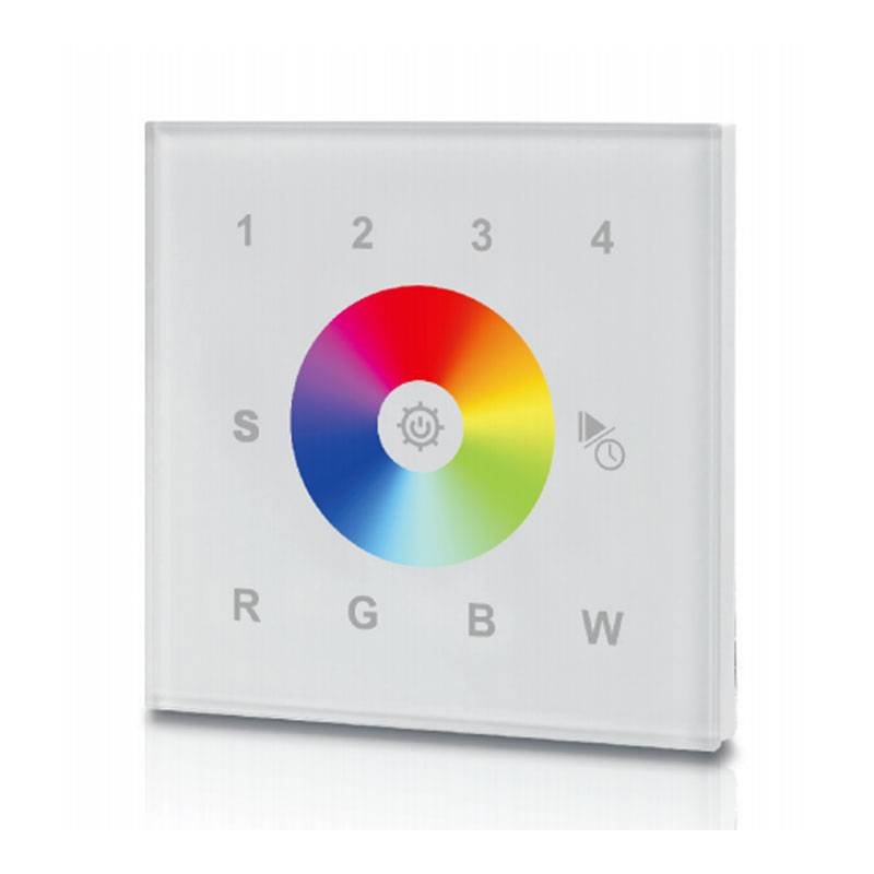 RGBW reguliuojamas RF 12-24V-DC įleidžiamas lietimo mechanizmas 4 zonų LED apšvietimui