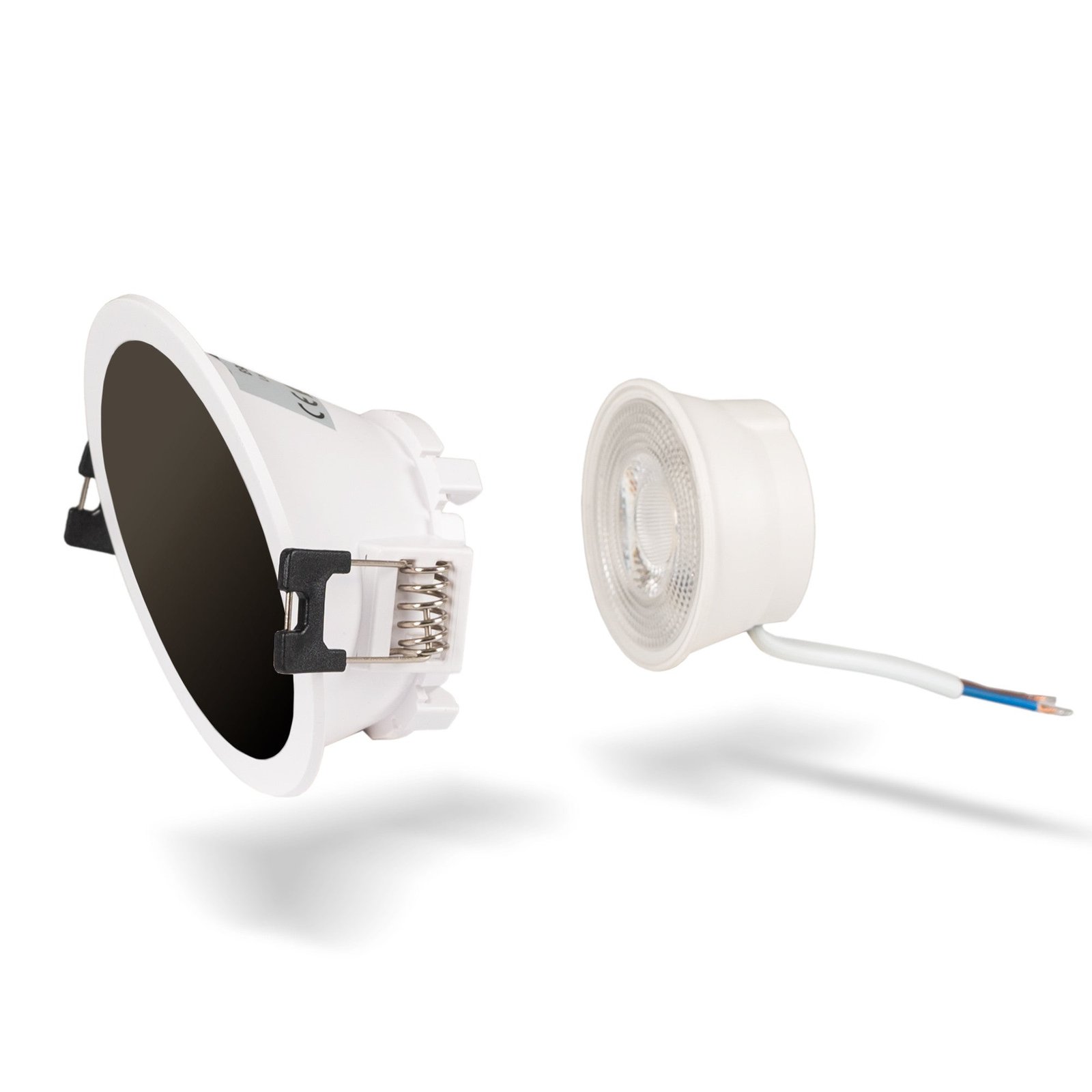 KIT Aro asimetrinis apvalus apvalus apšvietimas Ø85mm + LED modulis MR16 5W