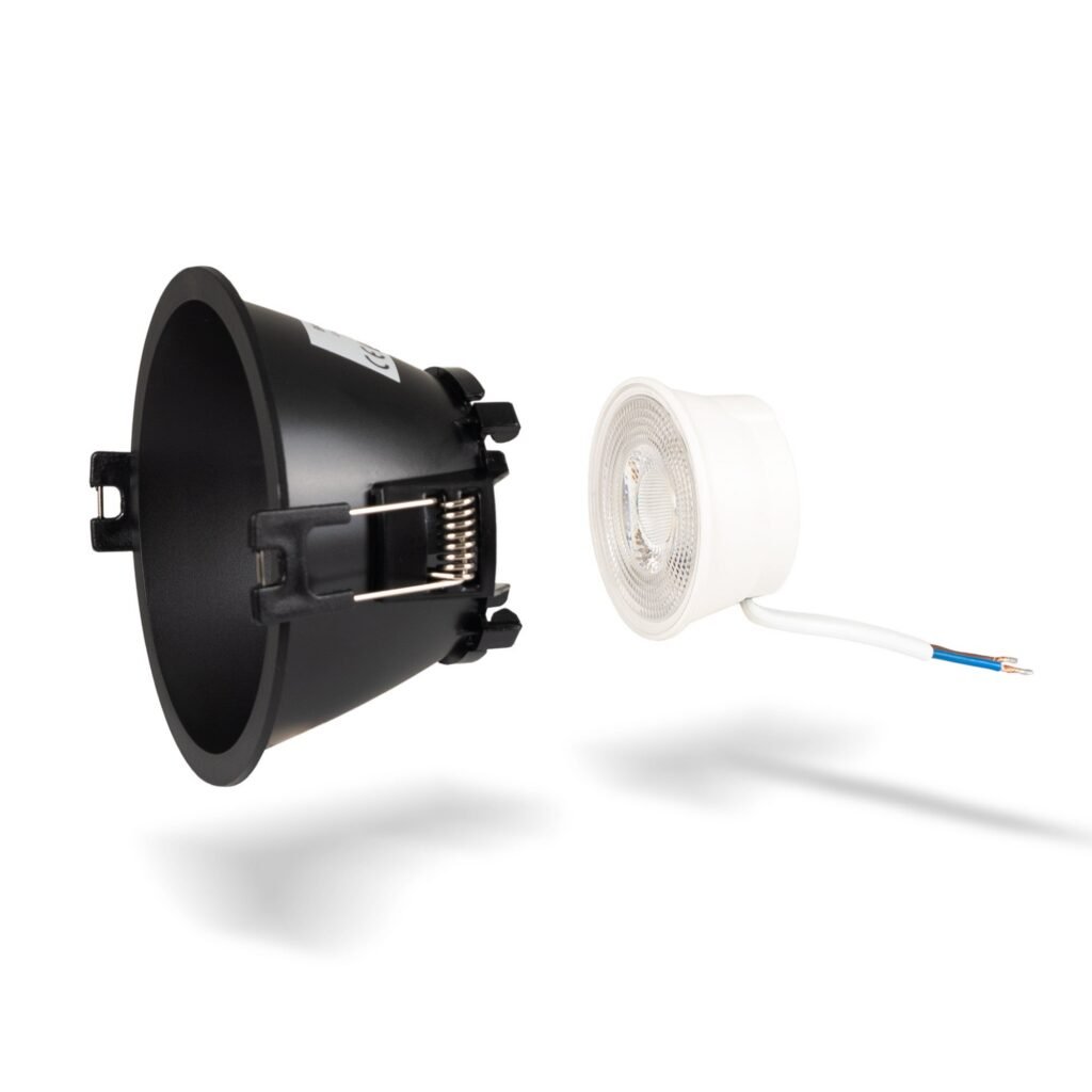 KIT Aro apvalus apvalus žibintas Ø93mm + LED modulis MR16 5W