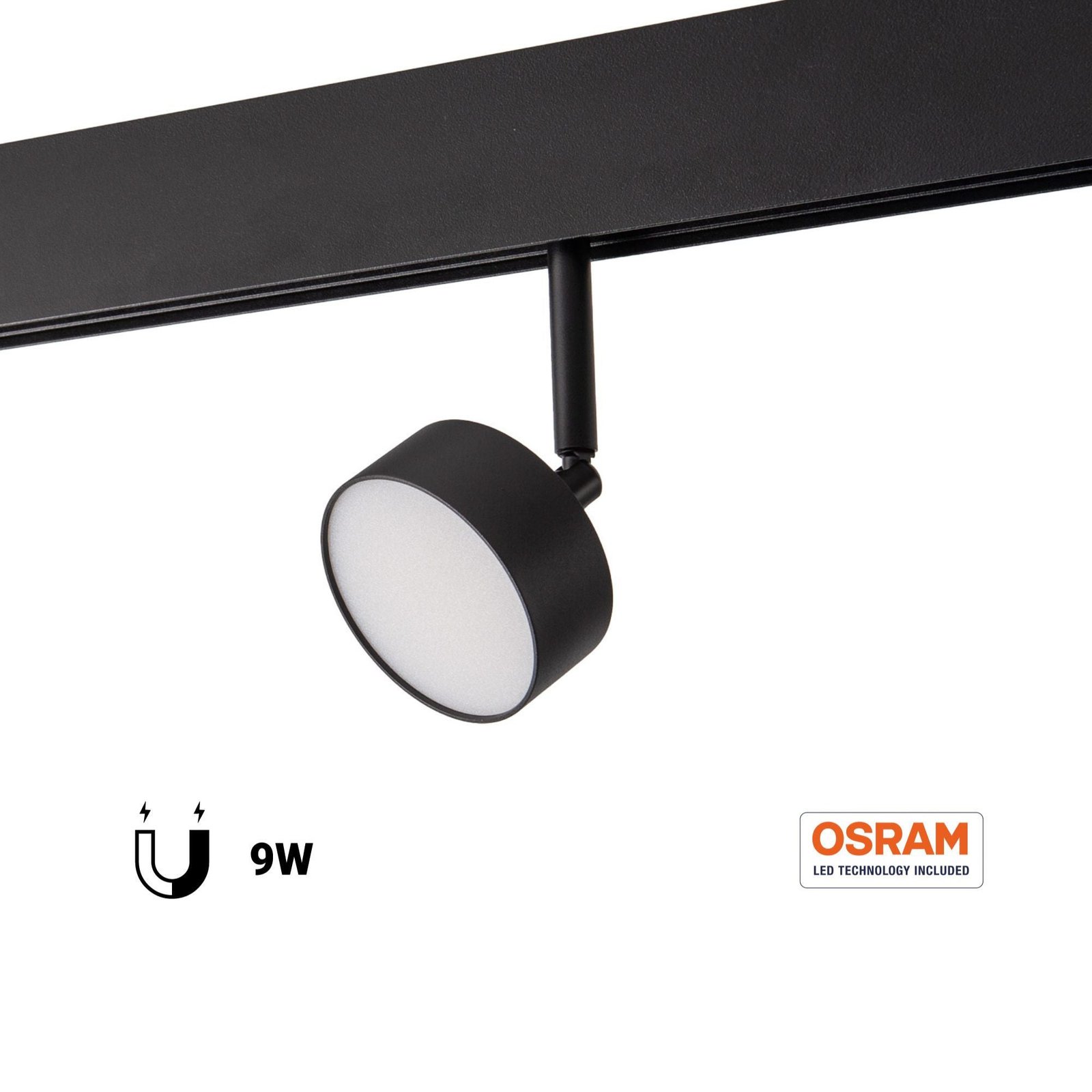 Apvalūs LED šviestuvai magnetiniam takeliui 48V