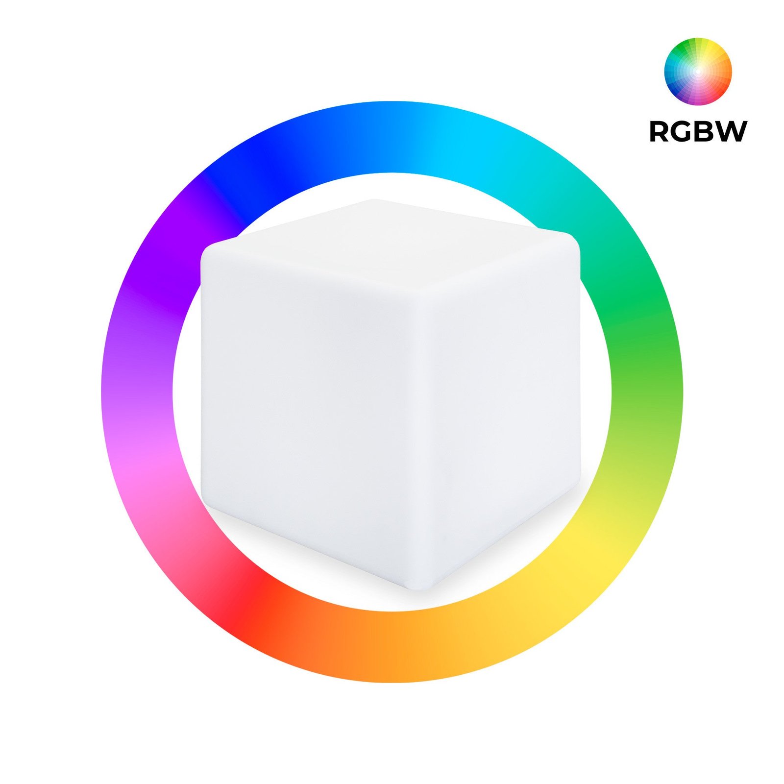 RGBW LED šviesos kubas