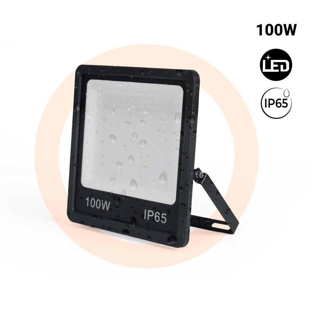Lauko LED projektorius – 100 W – juodas – IP65