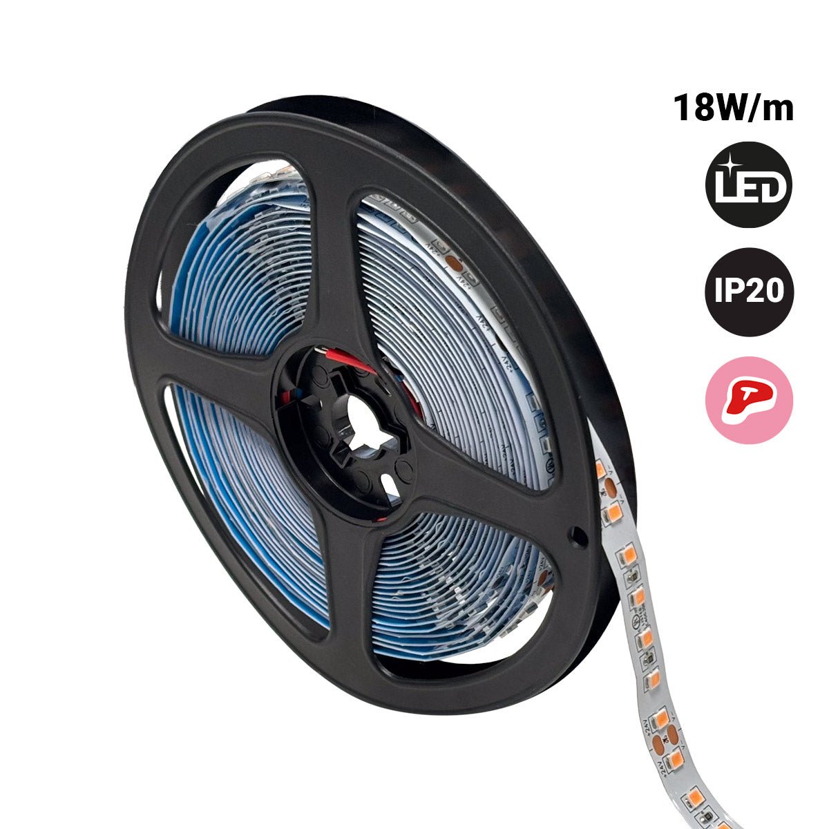 24 V nuolatinės srovės LED juosta, skirta mėsininkams