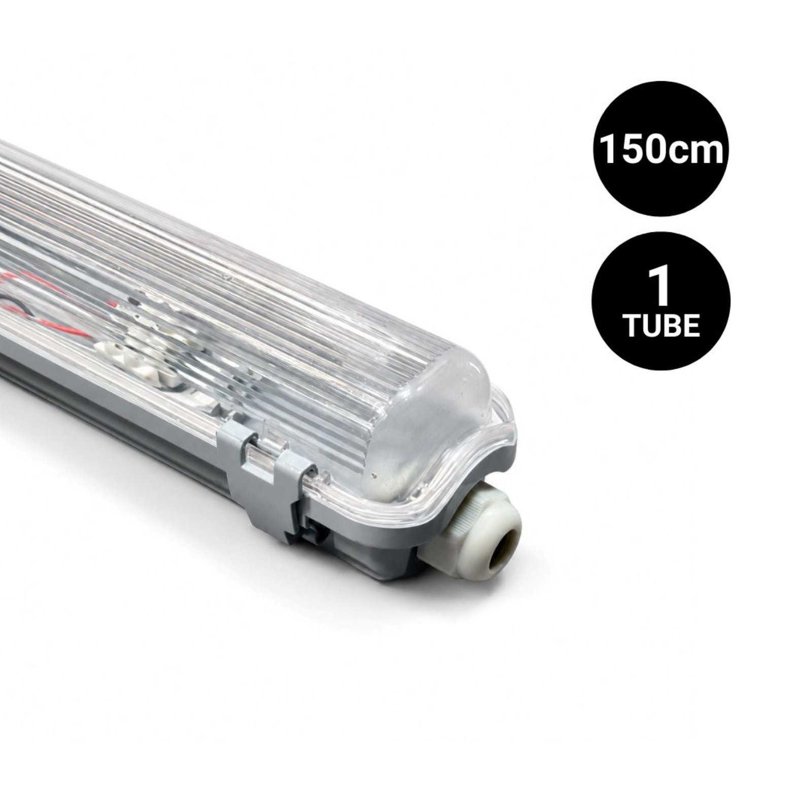Tri-proof lentjuostės šviestuvas 1 LED vamzdeliui