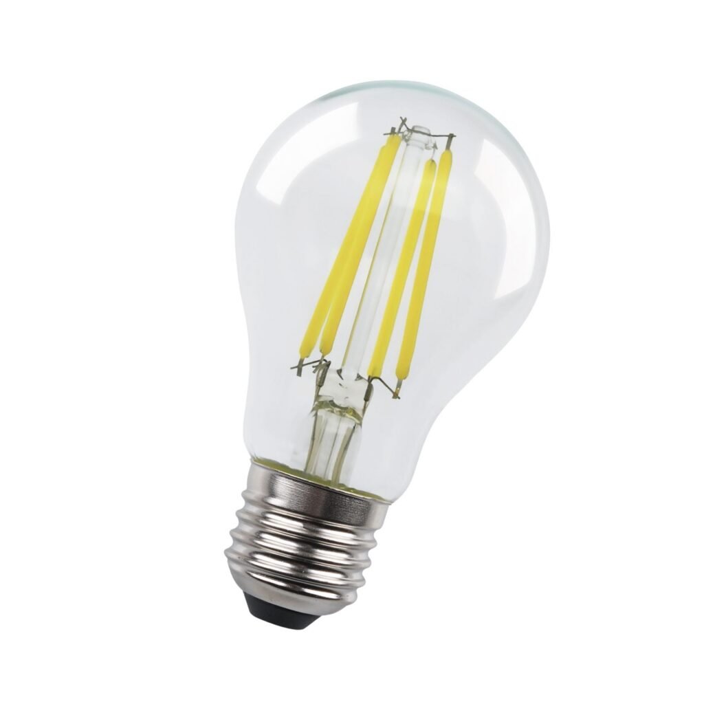 LED kaitrinė lemputė E27 A60 – 5 W – skaidri