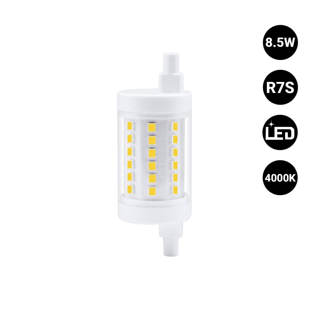 R7S LED lemputė – 78 mm – 1100 lm – 8,5 W