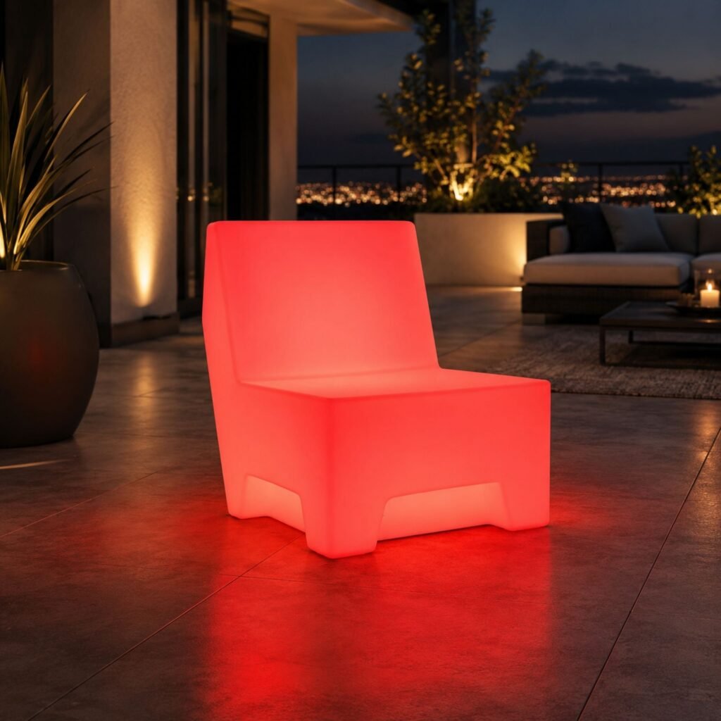 Sėdynė su RGBW LED apšvietimu – XL – 16 W – įkraunama