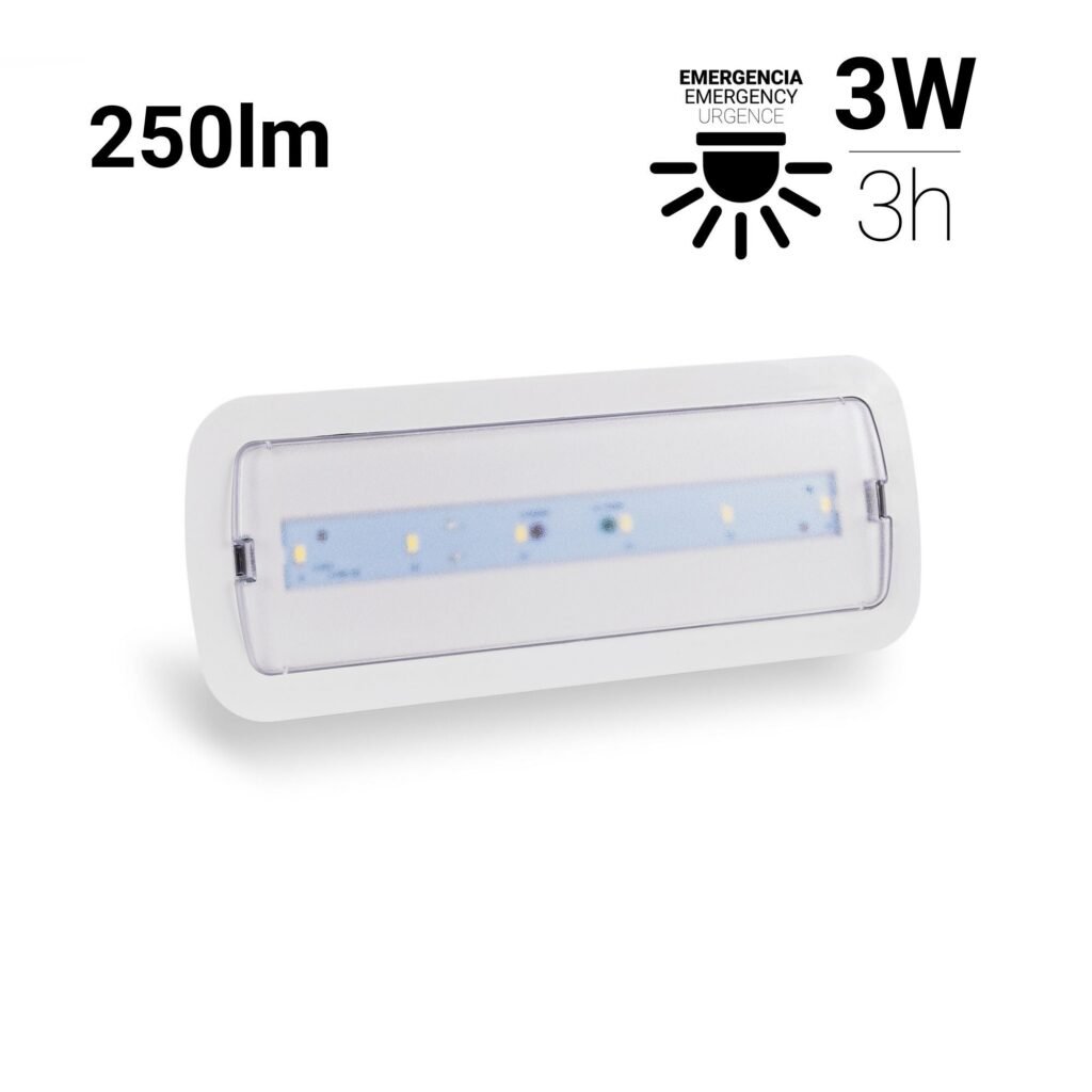 LED avarinė šviesa – 3W – 250lm – autonomija 3h