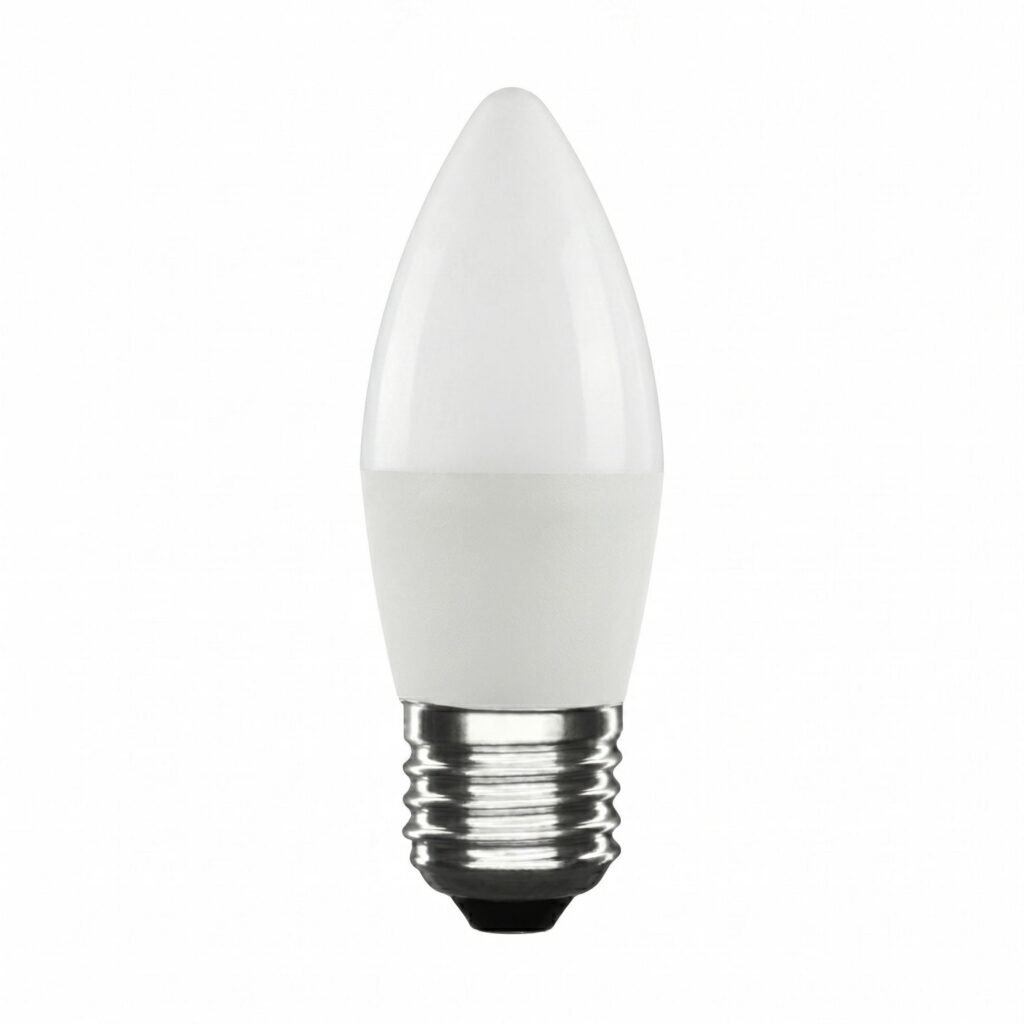 E27 C37 4,5 W LED žvakės formos lemputė — opalas | Galima rinktis iš šiltos, neutralios ir šaltos baltos spalvos