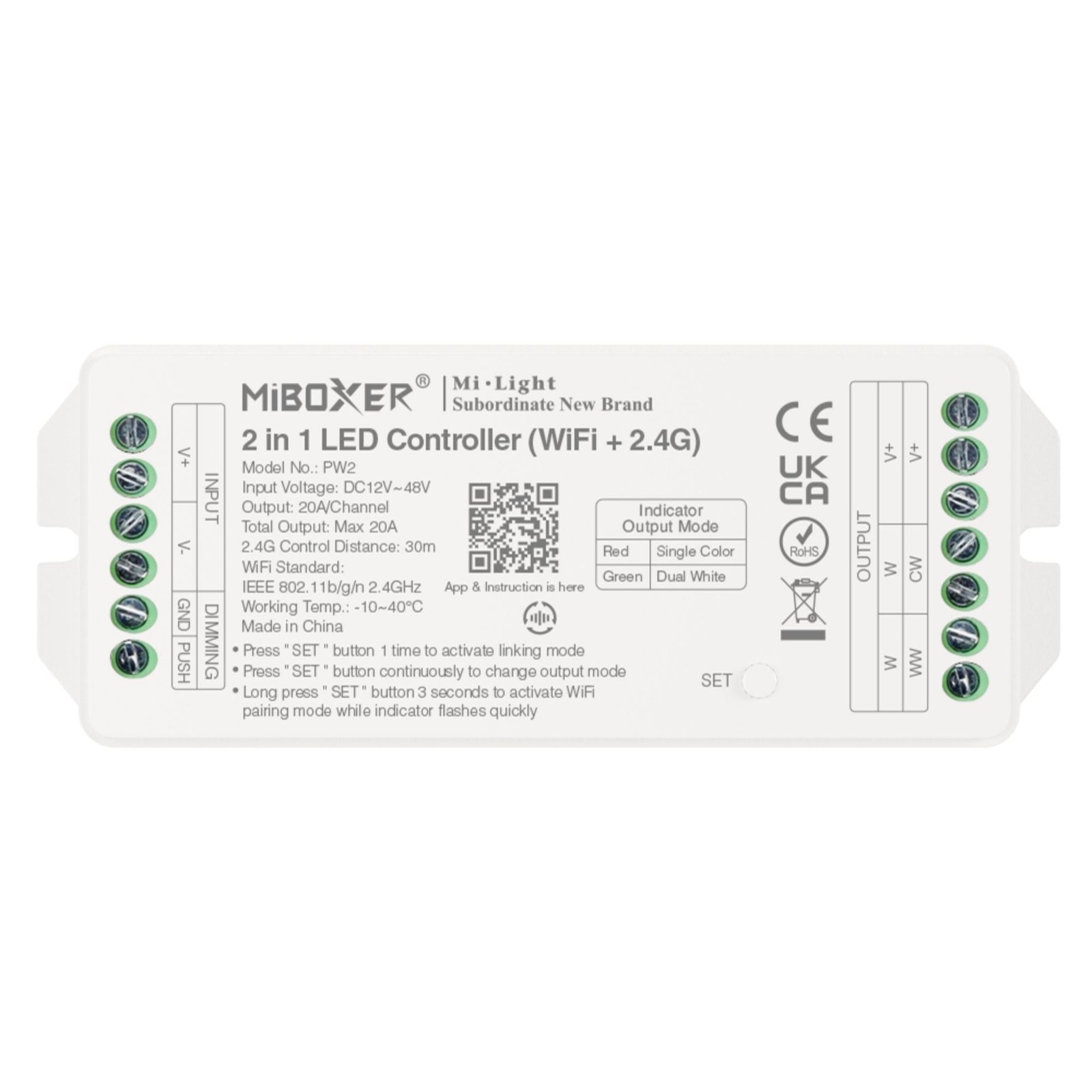 2 in 1 LED juostos valdiklis