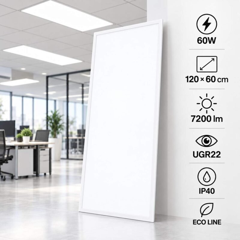 Įleidžiamas LED skydelis „Backlit“ 120x60cm