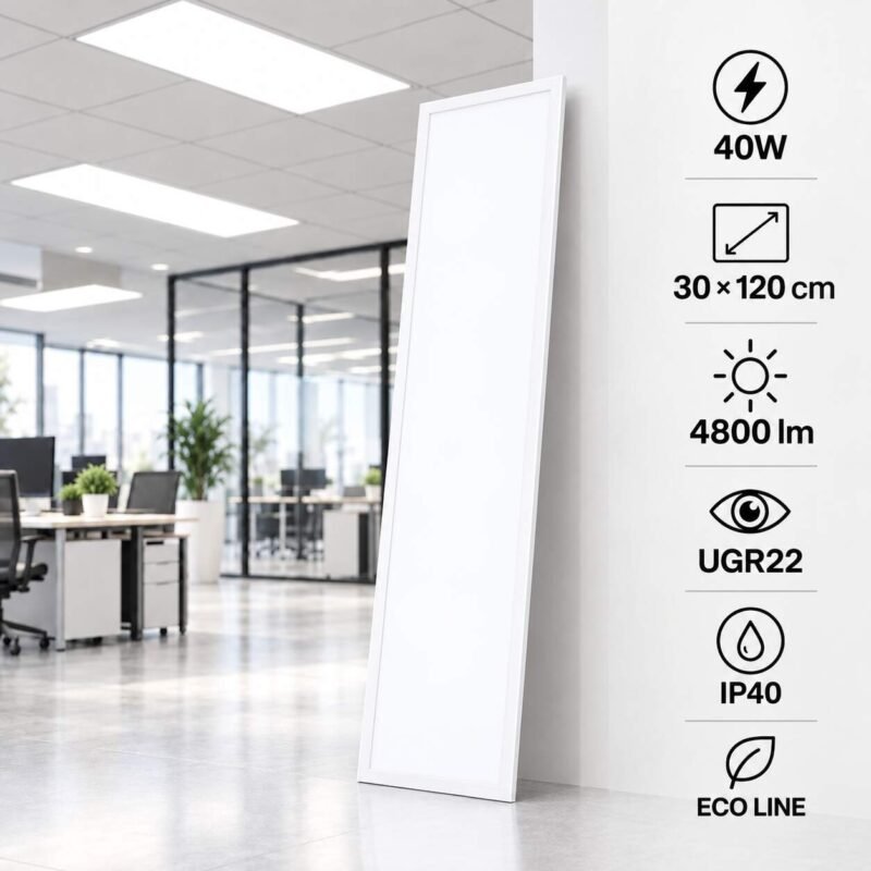 Įleidžiamas LED skydelis „Backlit“ 120x30cm